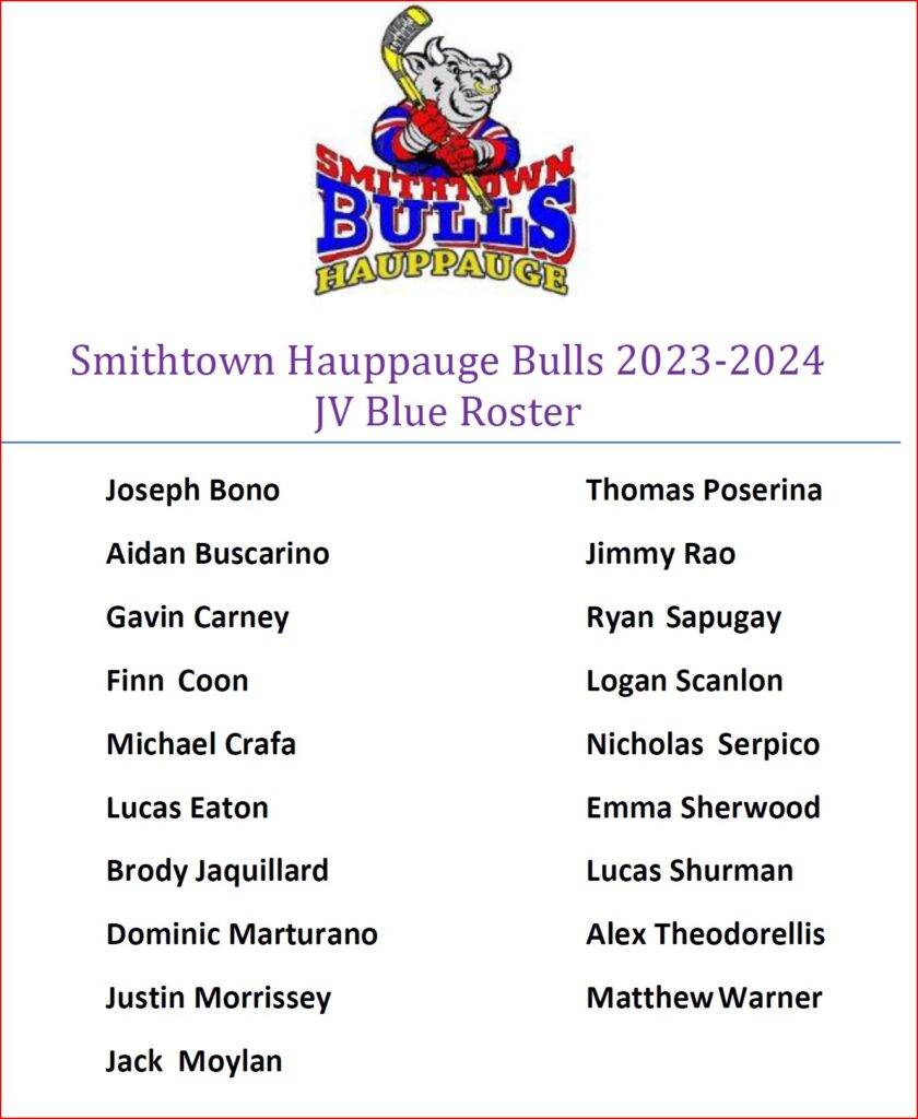 Tryout Results SmithtownHauppauge Ice Hockey Club
