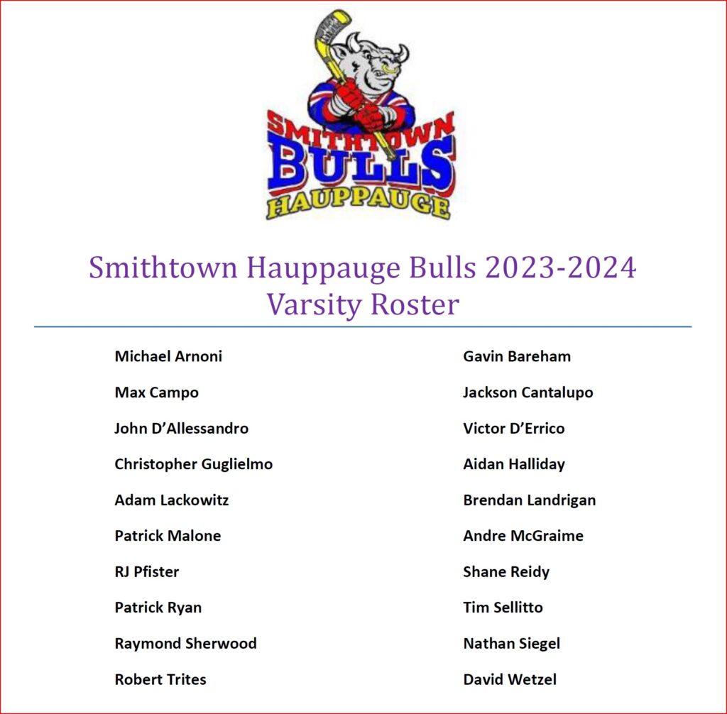 Tryout Results SmithtownHauppauge Ice Hockey Club