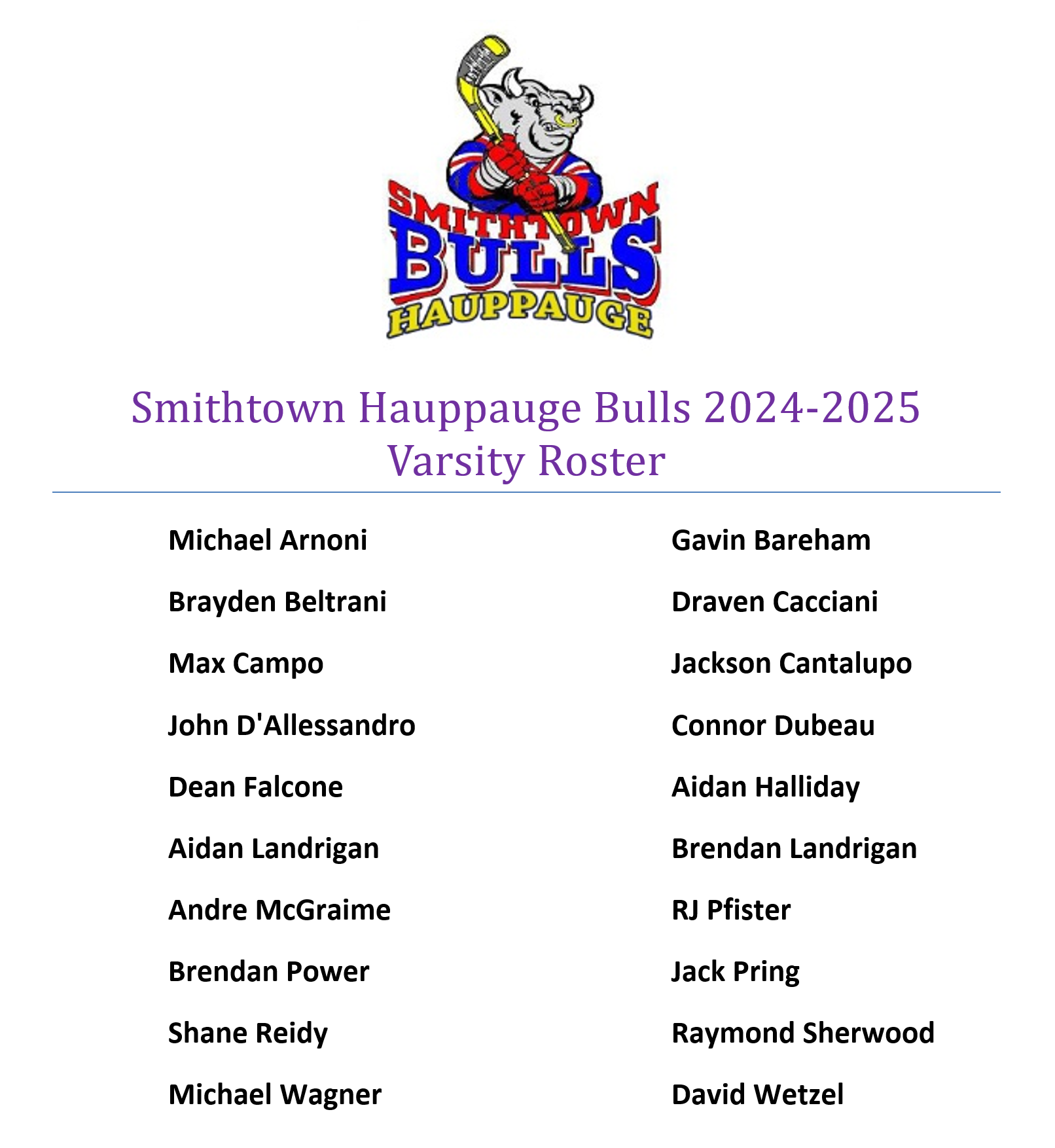 2024-2025 Varsity Roster